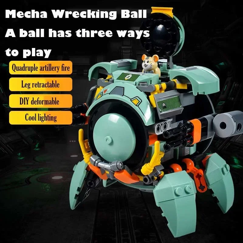 MOC 12 Change Hamster Pioneer wrecking ball Overwatch Games Building Blocks DIY Puzzle Toys For Children Educational Gift 4