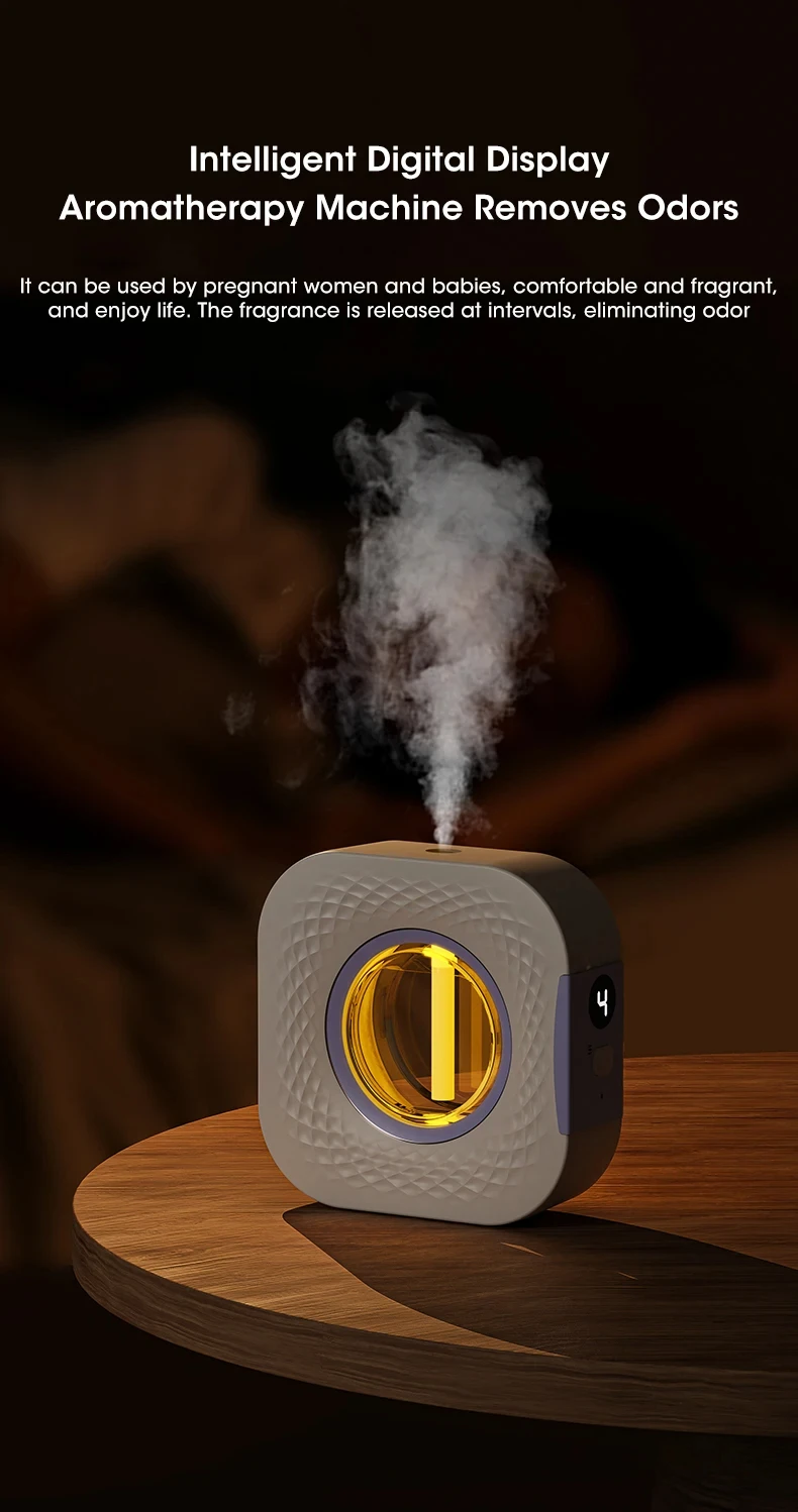 Smart Aroma Diffuser Air Purifier With Digital Display And Gears_voghion.com