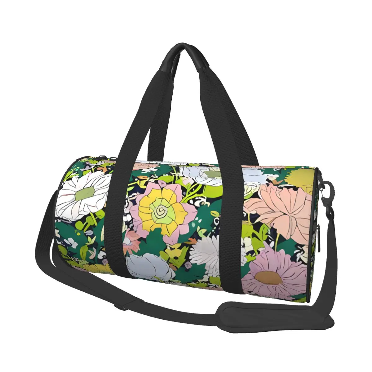 

Спортивные сумки с цветочным рисунком, модная крутая вместительная спортивная сумка для мужчин и женщин, дизайнерская сумка для выходных, винтажная сумка для фитнеса