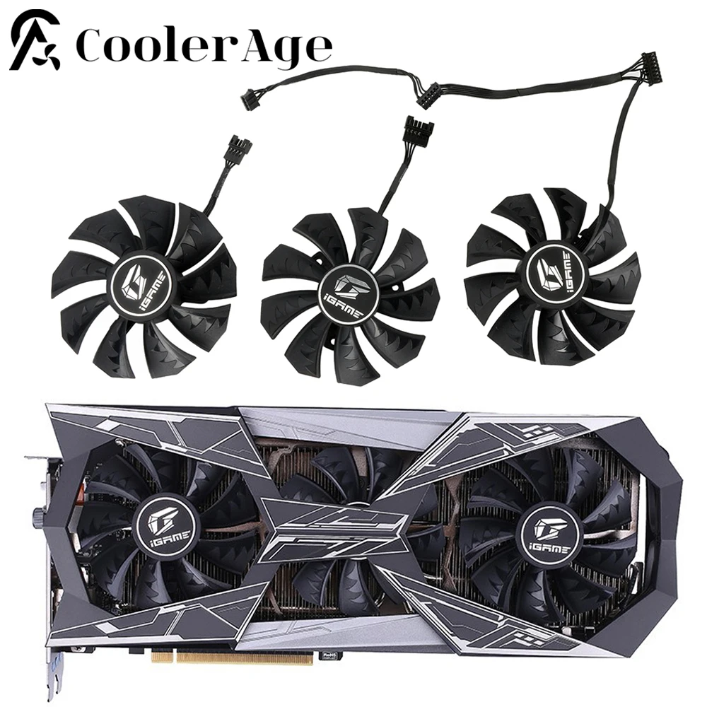 

New 85MM Cooler Fan Replacement For COLORFUL iGame GeForce RTX 2060 2070 2080 SUPER 2080Ti Vulcan OC-V Graphics Video Card Fans