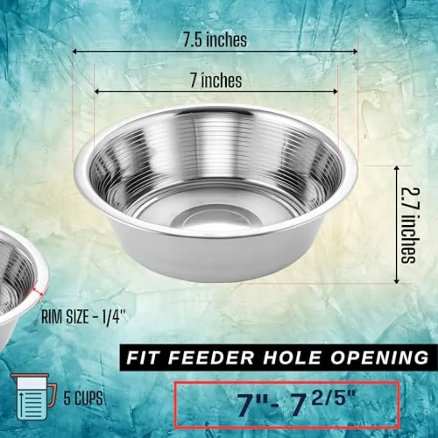 Stainless Steel Dog Bowl Set 2
