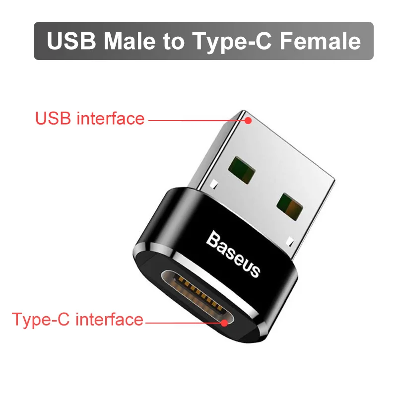 Baseus USB Zu Typ C OTG Adapter USB USB-C Männlich Zu Micro USB Typ-c  Weibliche Konverter Für Macbook samsung S20 USBC OTG Anschluss - AliExpress