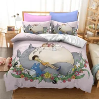 My Neighbor Totoro Cartoon 3d Bedding Set Anime Twin Full Queen King Comforter Cover Set with Pillowcase 2/3pcs Duvet Cover Sets 2