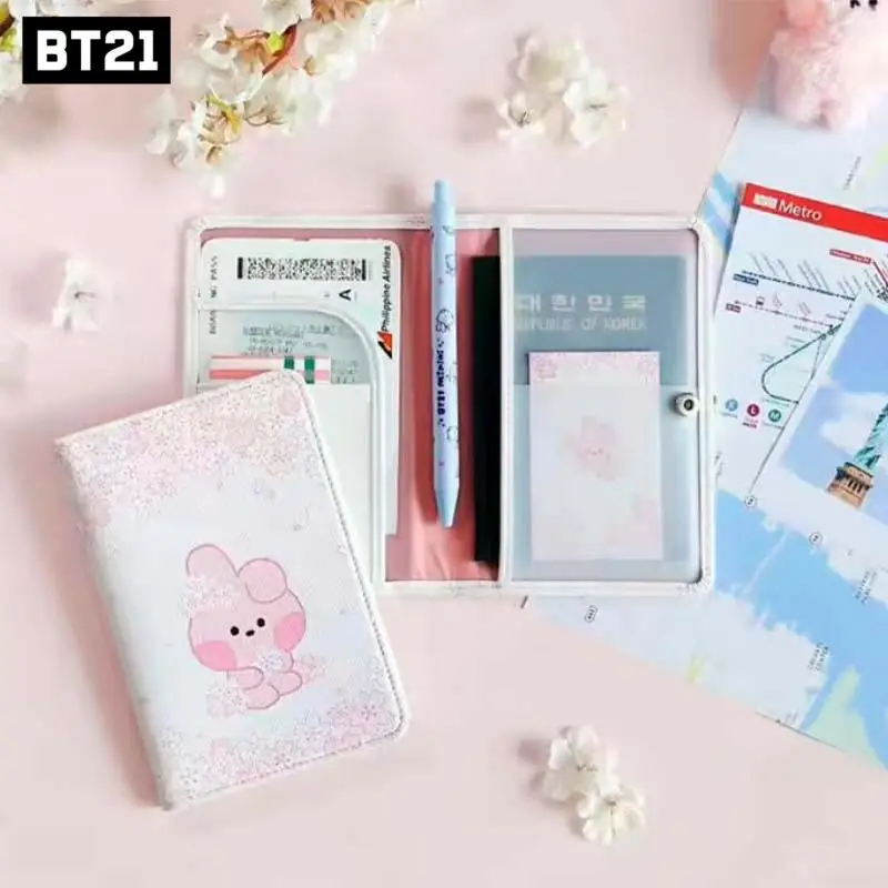 Original Bt21 Passport Case Tata Rj Koay Shooky Cooky Cute Minini