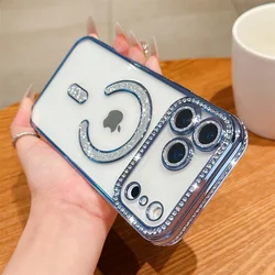 Bling Crystal Transparent Lens Film - iPhone 15 (Blue)