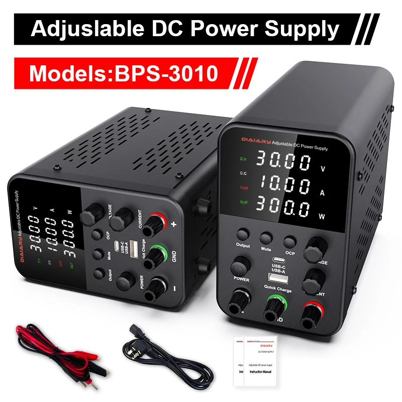調整可能な DC 電源 30V 10A 60V 5A ラボベンチ電源安定化電源電圧レギュレータスイッチ 110-220V - AliExpress 安定化電源 小型、 調整可能なDC実験室用電源 調整可能な電圧レギュレータ 安定器 スイッチング電源(BPS3010)