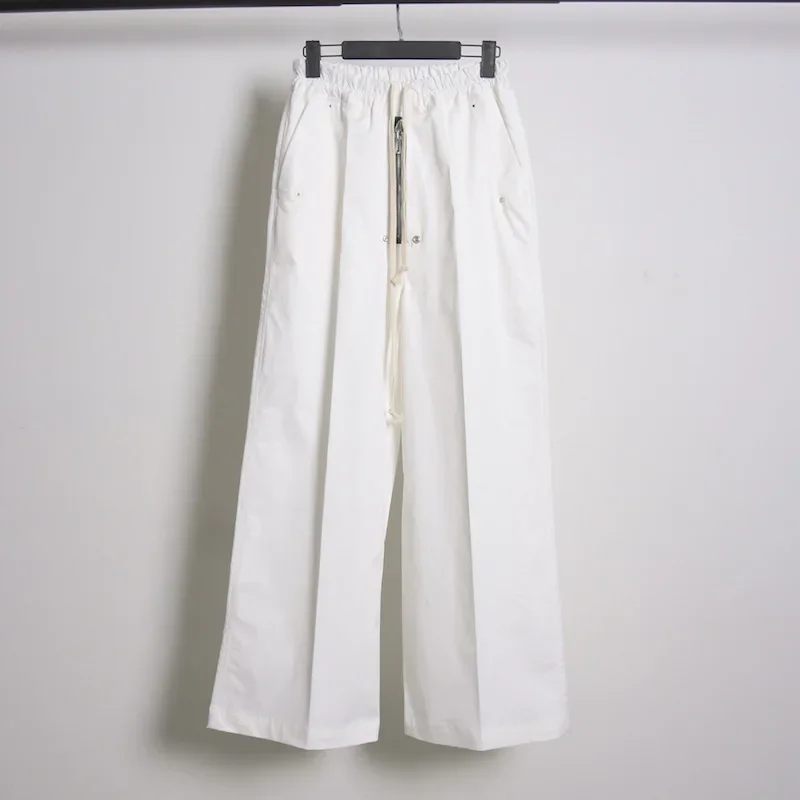 

Vintage RO Men's Pants Design High Street Suit Pants Wide Leg White Rick Women's Pants Casual Formal Loose Ownes Trousers