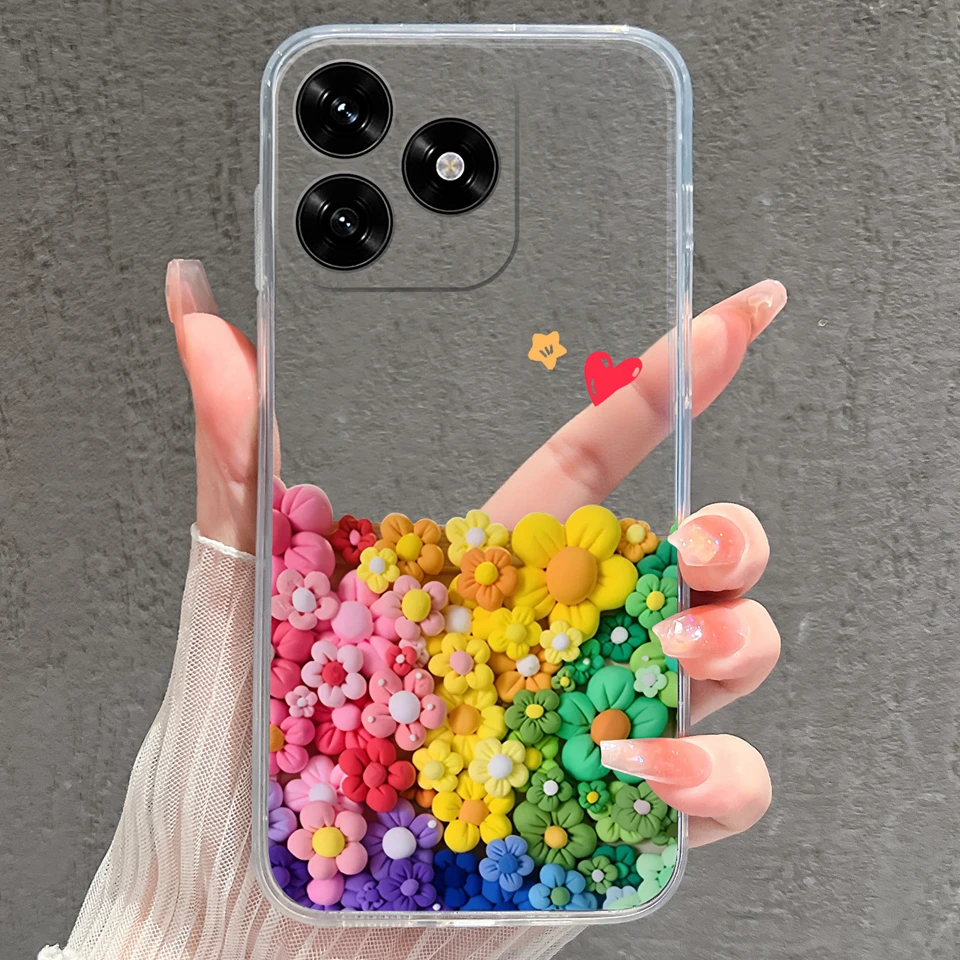 Sunset Rabbit Cat Luxury Anti-Slip Transparent Phone Case
