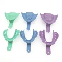 6Pcs Colorful Dental Impression Trays Plastic Materials Teeth Holder Dental Lab Tray