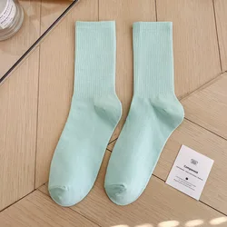 Vibrant Women's Designer Fashion Cotton Socks - 33 Color Options - One Size (Mint Green)