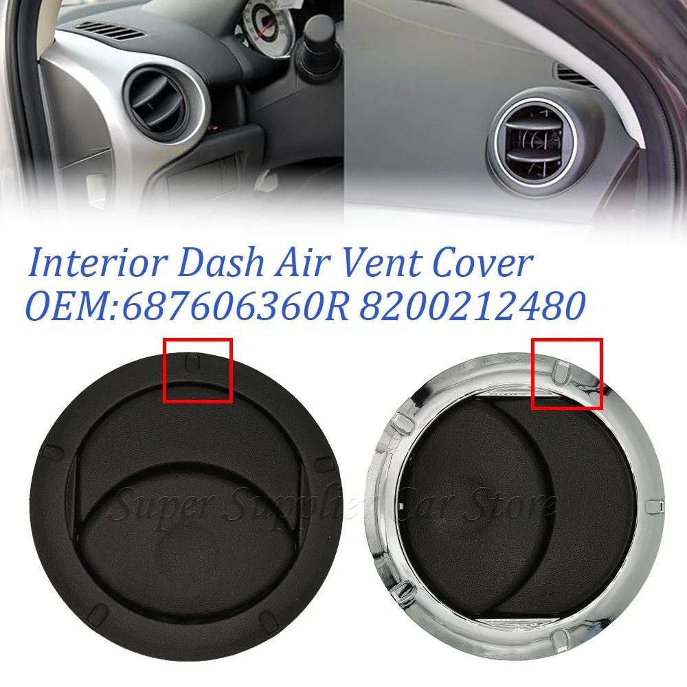 Muslimfor Renault Dacia Logan Sandero Master 3 Opel Interior Dash Air Vent Cover 8200212480 8200464605