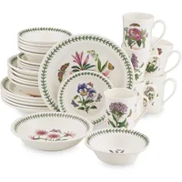 Botanic Garden 30-Piece Dinnerware Set - Nature-Inspired Floral Motifs - Dishwasher, Microwave, Freezer Safe 1