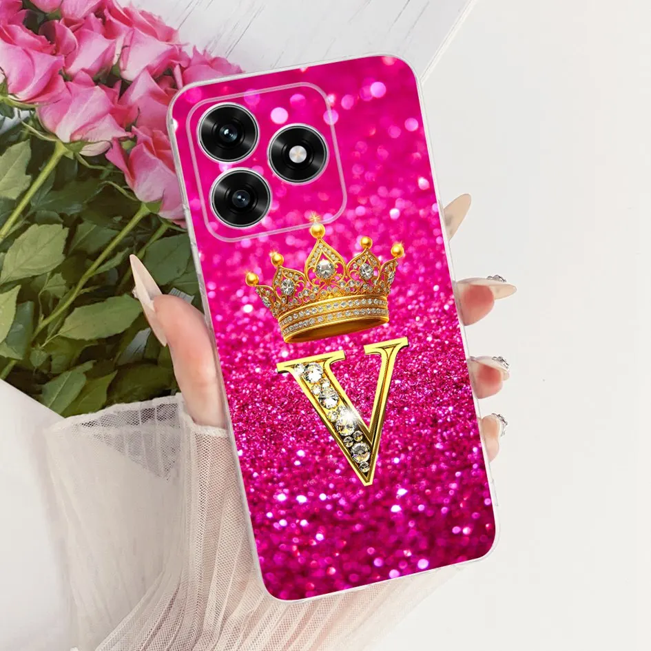 Luxury Crown Letters Soft Slim Silicone Phone Cover - Elegant Silicone Bumper Case