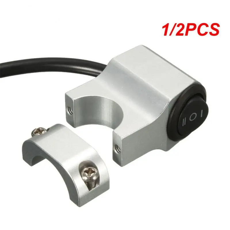 

1/2PCS 7/8in Motorcycle Handlebar Headlight ON/OFF Switch Light Button Aluminum Alloy Waterproof Fog Spotlight Switch for