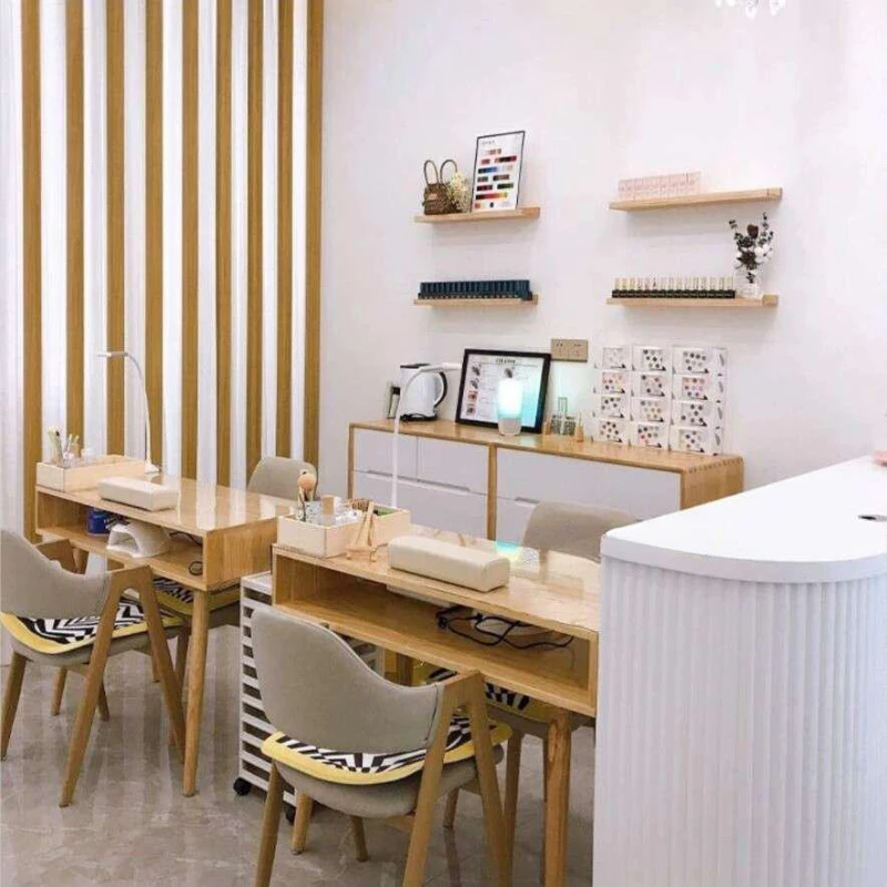 Nailtech Nail Table Exquisite Receptionist Manicurist Commercial Manicure Table Vanity Vanity Tavolo Unghe Furniture Cy50Nt