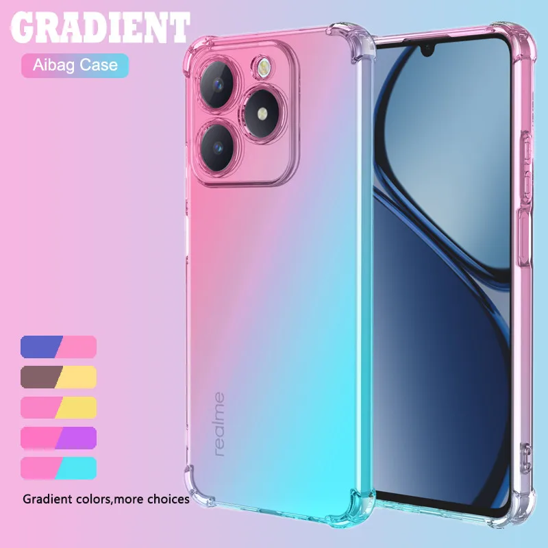 Gradient TPU Airbag Shockproof Protective Phone Case Cover