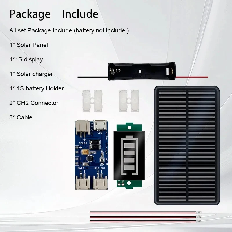 Compact 6V Monocrystalline Silicon Solar Panel with Built-in Solar Charger
