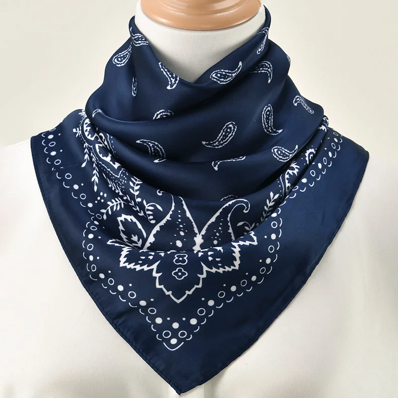 68*68cm Fashion Hip Hop Bandana Square Scarf Cowboy Cashew Black Paisley Headband Print For Women/Men/Boys/Girls 5