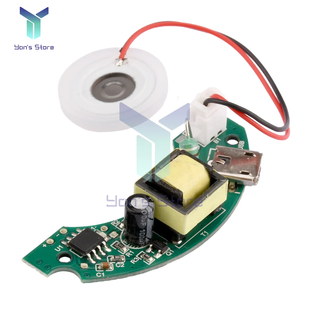

1Pcs 2W Micro USB Humidifier Circuit Board 108khz Driver Board Atomizer Circuit Board DC 5V Control Board PCB Motherboard 200mA