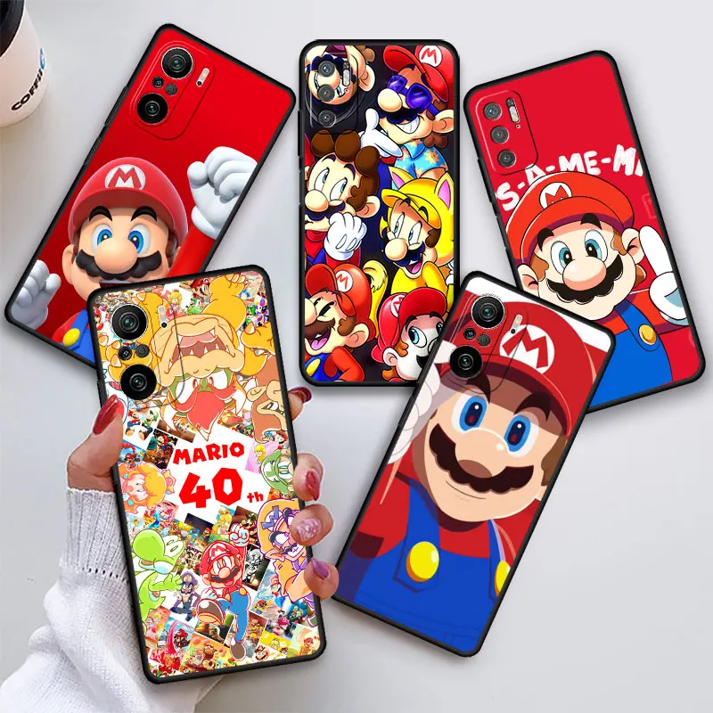 

Case For Xiaomi Redmi 12 10 9 12C 10C 10A 9A 9C 9T A1 9i K40 K60 K50 Gaming Note 8 7 Silicone Phone Cover Cartoon Super Mario