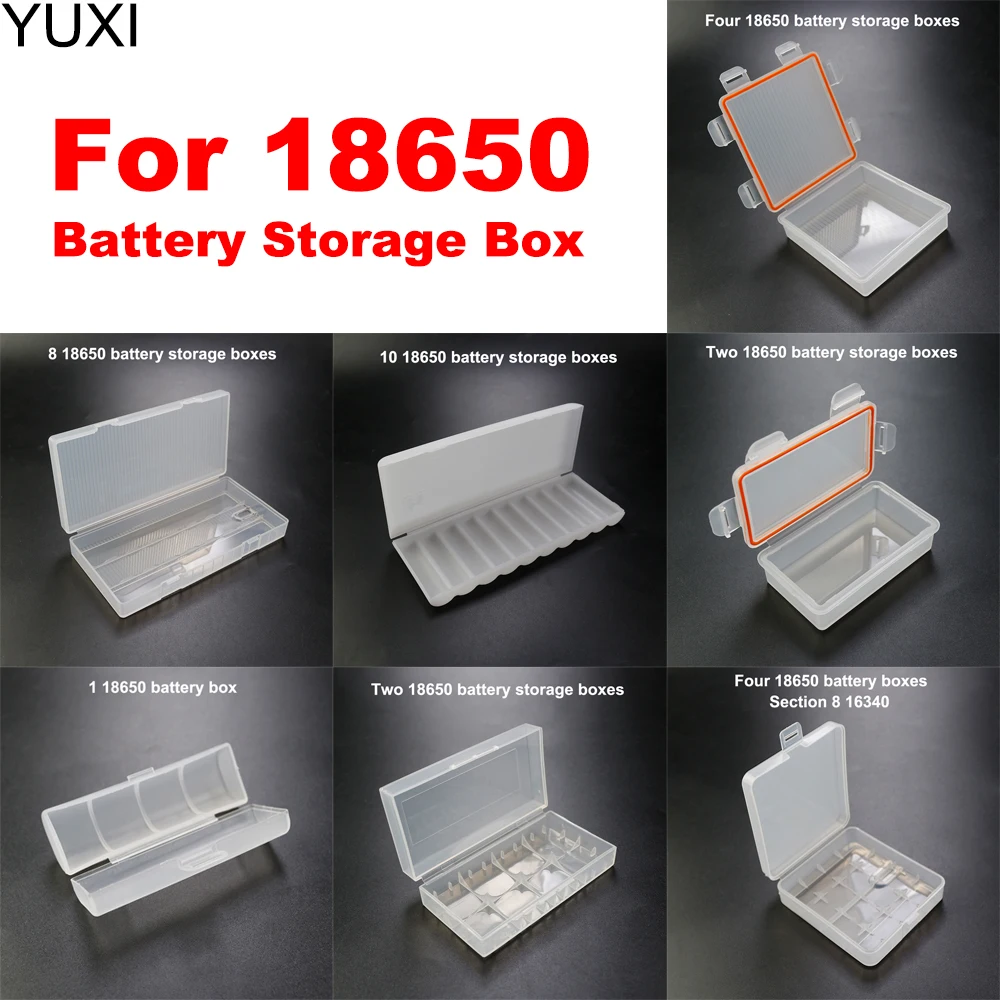 1PC Case For 18650 Battery PVC Hard Plastic Battery Storage 18650 16340