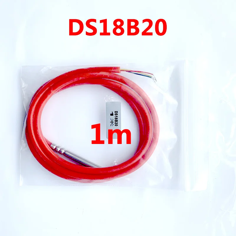 Waterproof Digital Temperature Sensor Stainless Steel Probe 6mm * 50mm Silicone Cable 1m 2m 3m 5m Temperature Sensor