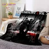 3D Lastest Horro Games R-Resident Evil Soft Flannel Blankets,Throw Blanket Comfortable for Picnic Beds Sofa Home Bedroom Kids 4