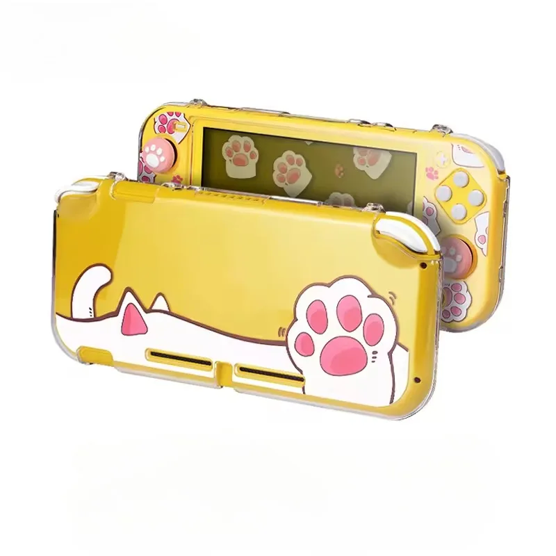 Cute Clear Protective Case for Nintendo Switch Lite - Transparent Hard Shell Cover