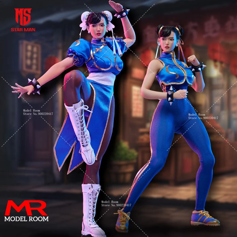 2023 Q4 STAR MAN MS008 1/6 Scale Fighter Chunli Action Figure Model 12inch Female Soldier