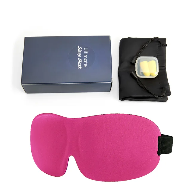 3D Sleeping Mask 100% Blackout Blindfold Sleep Mask for Eyes Smooth Sleep Eye Mask Sleeping Aid Eye Mask for Travel Slaapmasker Type-C-Rose