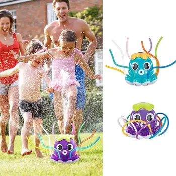 Octopus Sprinkler Backyard Garden Water Toy Summer Cartoon Splash Sprinkler Baby Bath Toy For Kids Water Spray Outdoor Sport Toy 6