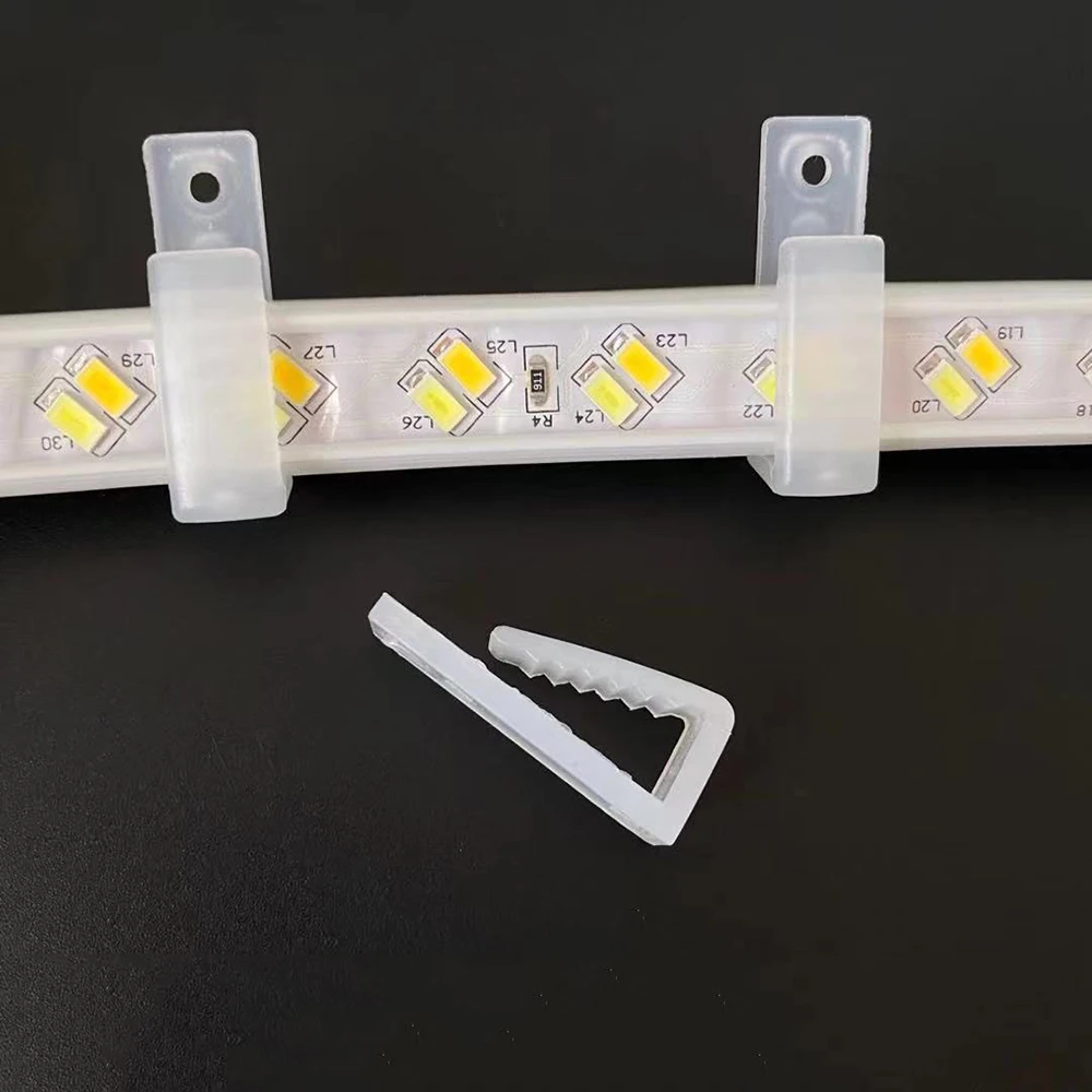 รูปสินค้า LED เทป Fix คลิปสกรู RGB Neon Led Connector Fix ผู้ถือคลิป Fixing 2835 5050 COB Strip Light หัวเข็มขัดพลาสติกอุปกรณ์เสริม