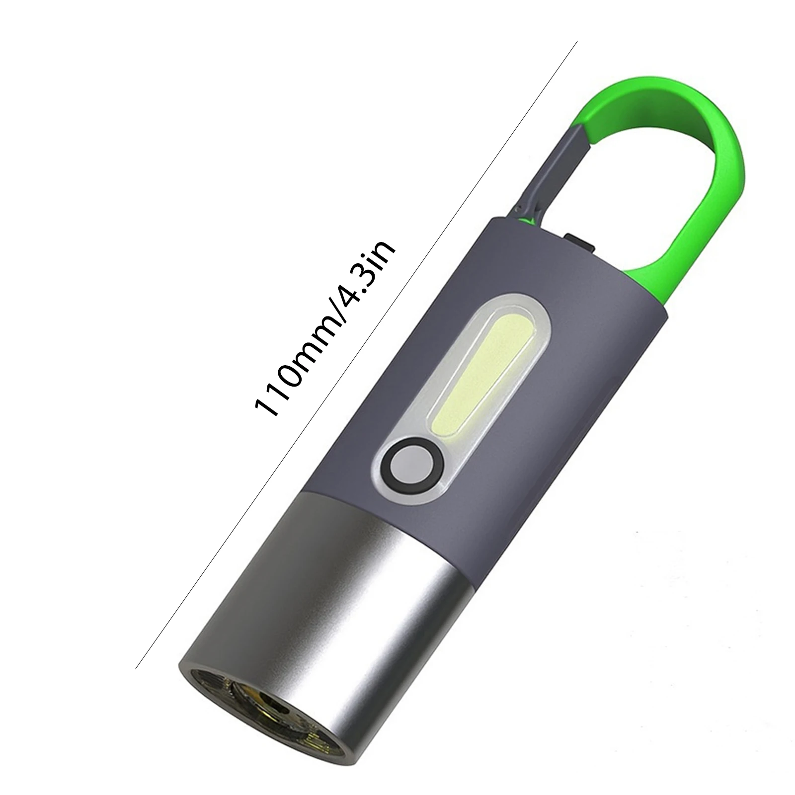 LED COB 휴대용 램프, 강한 빛, USB 미니 포켓 토치, 4 가지 모드, 300mAh, C 타입 충전, 방수, 낚시 등반 조명