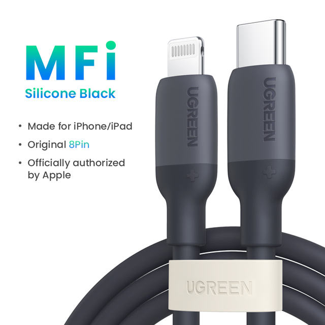 USB C Cable for iPhone 13 12 Pro Max PD 20W MFi Fast Charging for iPhone iPad Charger Silicone Type C to Lightning Cable