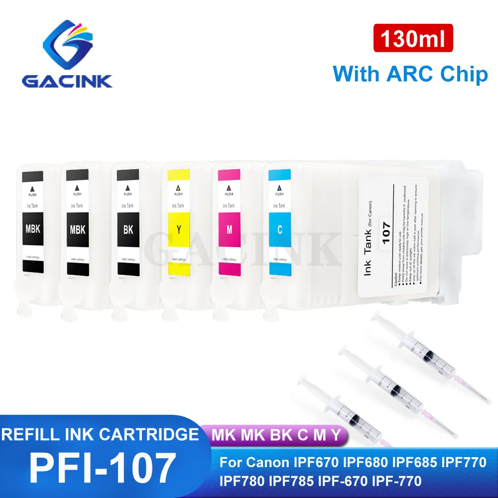 PFI107-PFI-107-PFI-107-Refillable-Ink-Cartridge-With-ARC-Chip-for-Canon ...