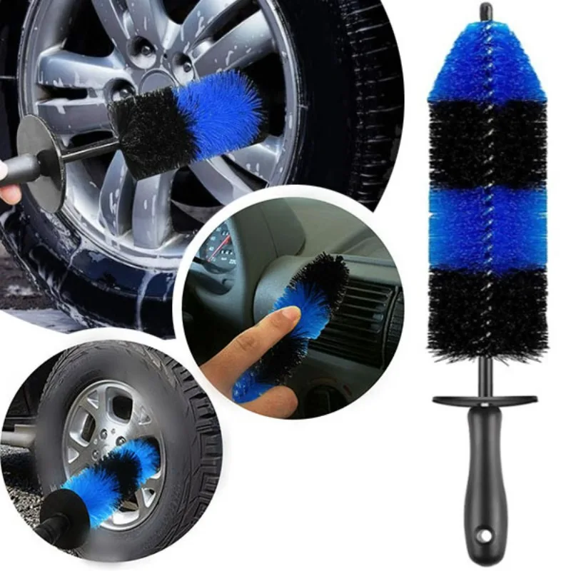 

Car Wheel Cleaning Brushes Truck Motor Tire Rim Multifunctional Microfiber Detailing Washing Long Soft Bristle Non-scratch Brush