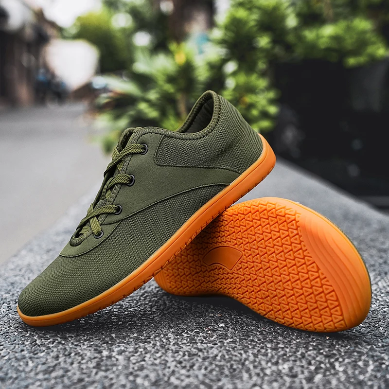 

Men's Wide Barefoot Canvas Sneaker 2024 Fashion Flats Soft Zero Drop Sole Wider Toe Light Weight Fashion Sneakes Big Size