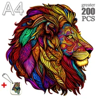 Animal Wooden Puzzle for Adults Children A3 A4 A5 3D Wood DIY Crafts Shaped Christmas Gift Wooden Jigsaw Puzzle Gifts New 2022 2
