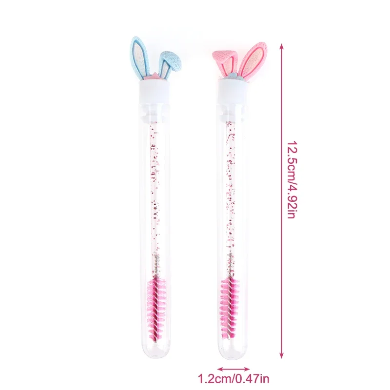 1개 재사용 가능한 메이크업 브러쉬 튜브 속눈썹 브러쉬 마스카라 브러쉬 토끼 속눈썹 브러쉬 튜브