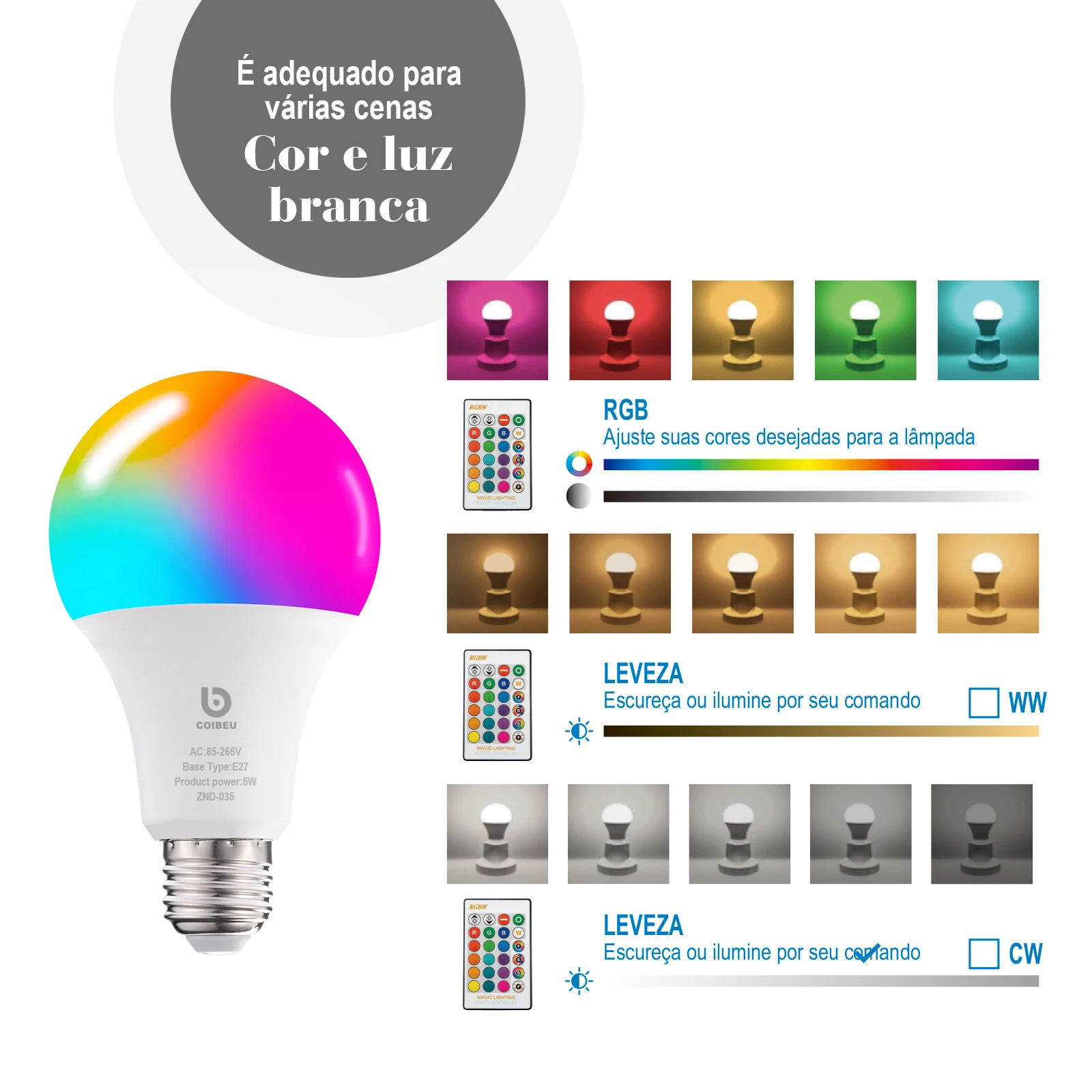 luces led,lampada inteligente,ledes para iluminacao,luz de led,lampada inteligente 5w 8W,controle,iluminação led