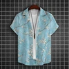 Simple Hawaiian Men's Beach Shirts 3d Flower Print Summer Casual Short Sleeve Daily Street Tops Tees New Fashion Men Clothing 4