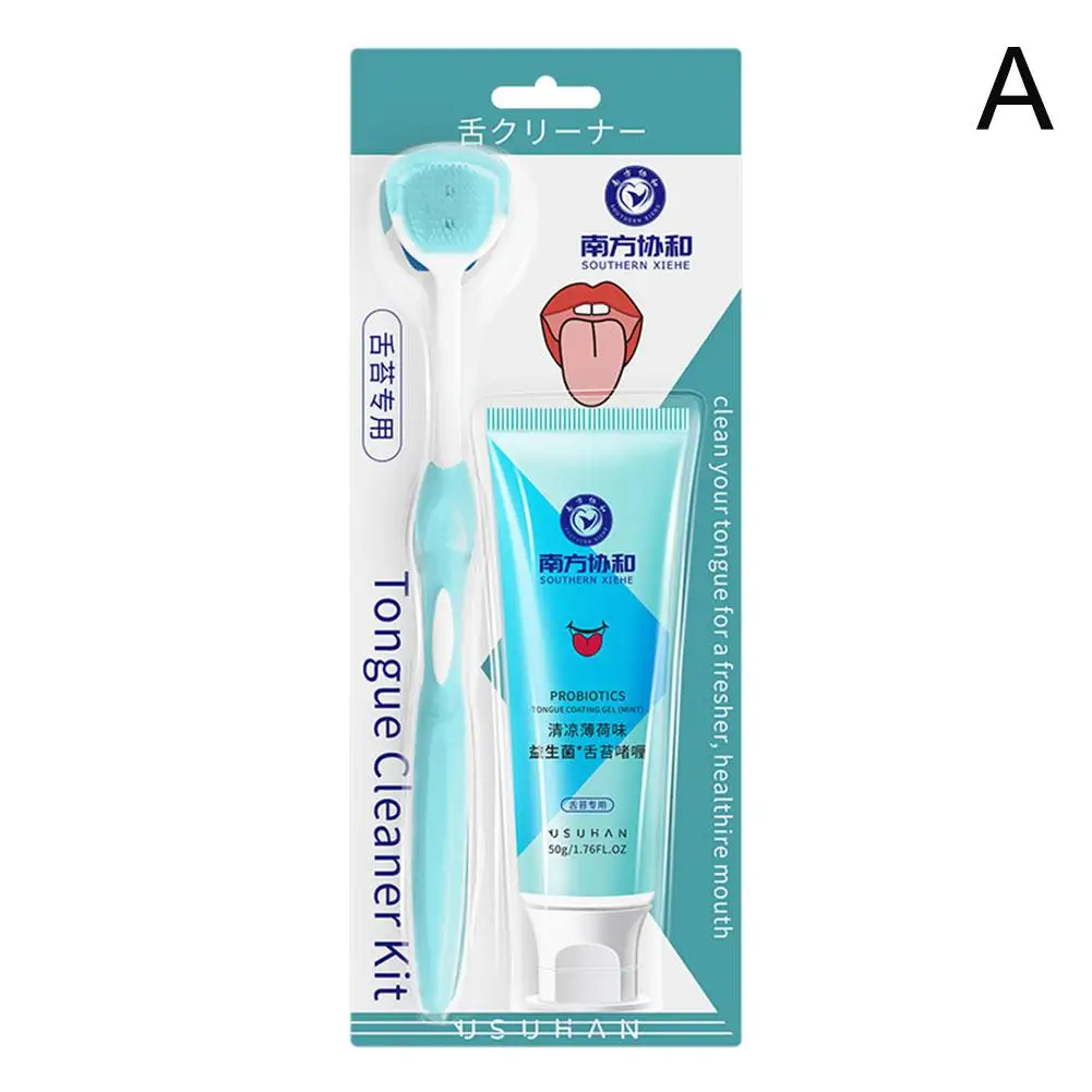 Gel detergente per lingua, detergente per la lingua, con spazzolino per l'igiene orale sana, alitosi per adulti_voghion.com