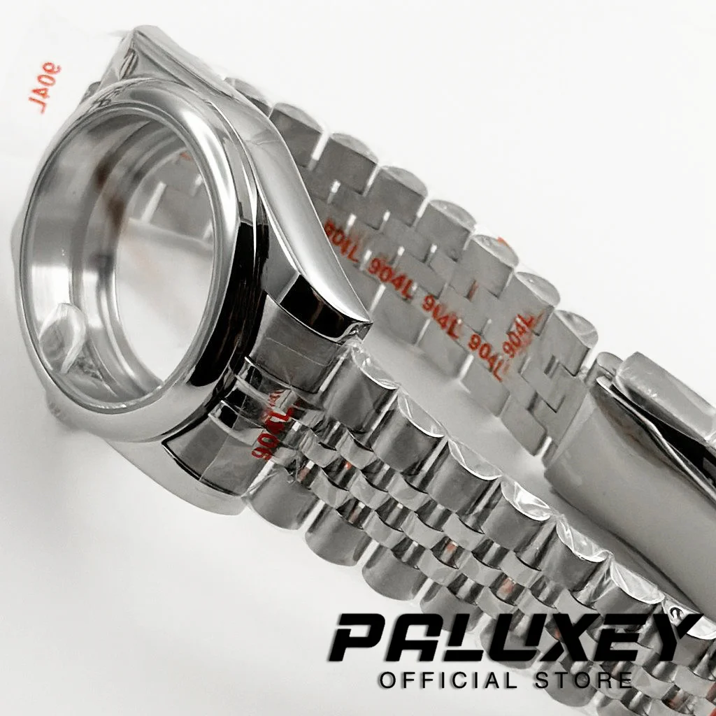 Elegant Smooth Polished Bezel Watch Case with Sapphire Crystal and Jubilee Bracelet, 36MM/40MM