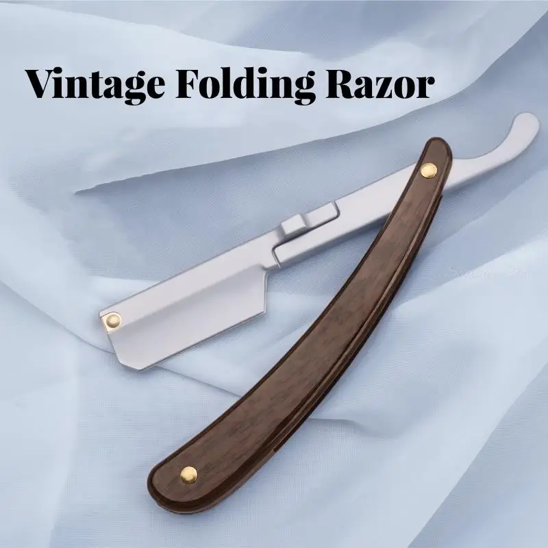 

1PC Stainless Steel Folding Shaver Knife Men Manual Convenience Hair Trimmer Handle Beard Straight Razor Hair Dressing Tool