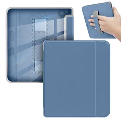 Clear Soft TPU Smart Case for Kobo Libra - Hand - held Acrylic Back Shell for 7 - Inch eReader (Dark Blue)