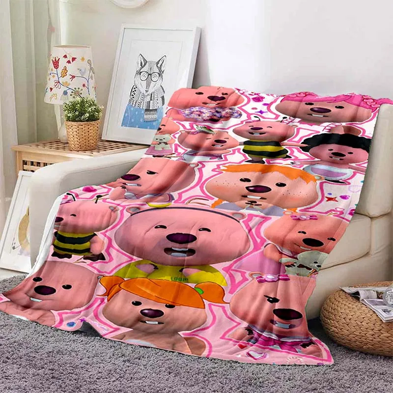

3D-печать (Loopy), мультяшное одеяло, мягкое и удобное фланелевое одеяло, детское сна, домашний декор, подарок