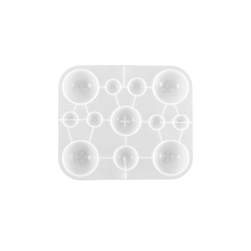 

DIY Crystal Epoxy Mould Hemispherical Ice Square Set Ornament Silicone Mould