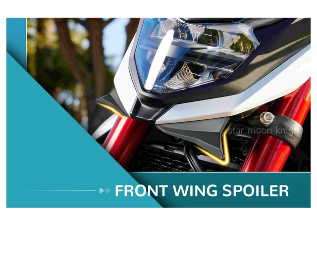 Spoiler Anteriore Per Honda CB750 Hornet 2023-2024 - Nero Assoluto, Design Sportivo - Foto 9