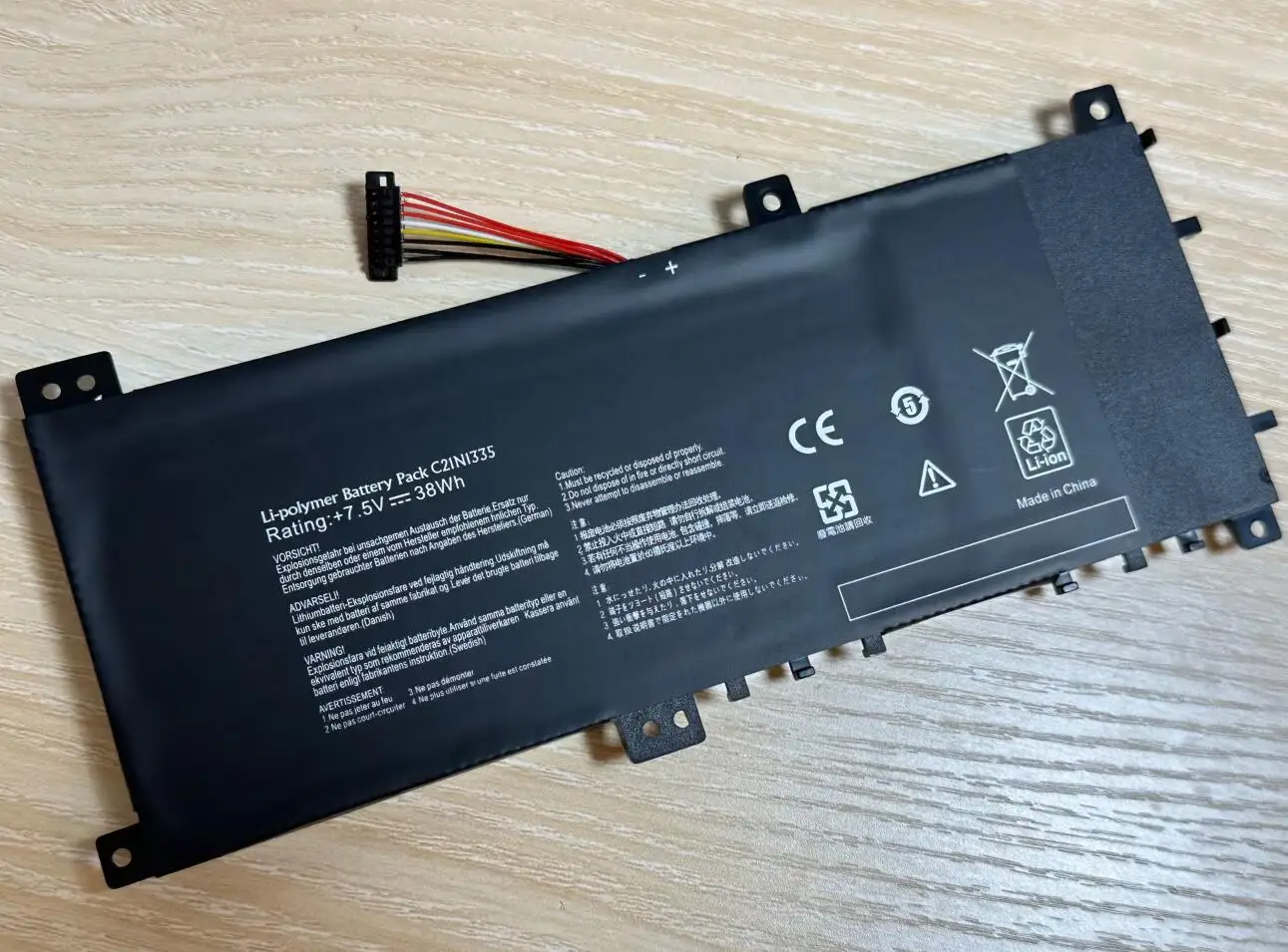 Nova Bateria do Portátil para Asus Vivobook S451 S451la S451lb S451ln Série Ultrabook 7.5v 38wh C21n1335 - Imagem 2