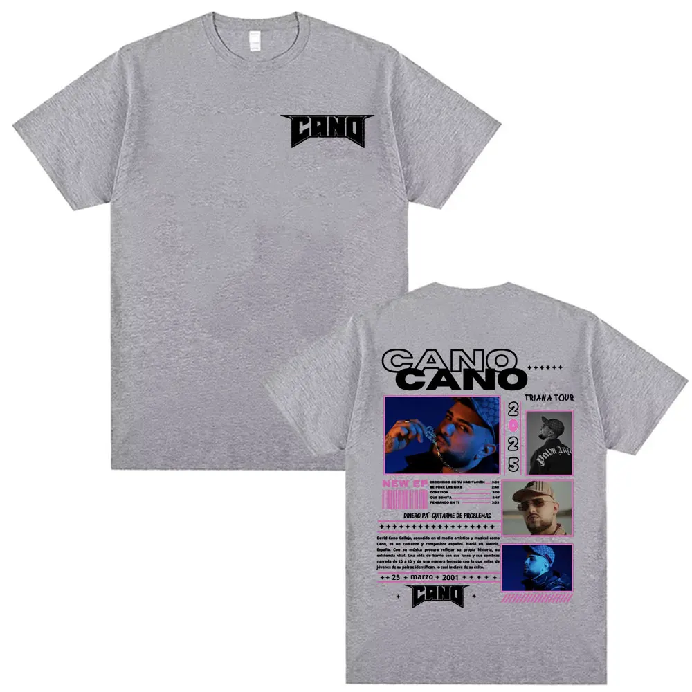 Rapper Cano Triana Tour Album 2025 Graphic T Shirt Men Women Fashion Hip Hop Vintage T-shirts Casual Cotton Short Sleeve T-shirt 5
